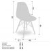Cadeira Eiffel Charles Eames Preta com Base de Madeira DSW