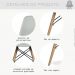 Cadeira Eiffel Charles Eames Preta com Base de Madeira DSW