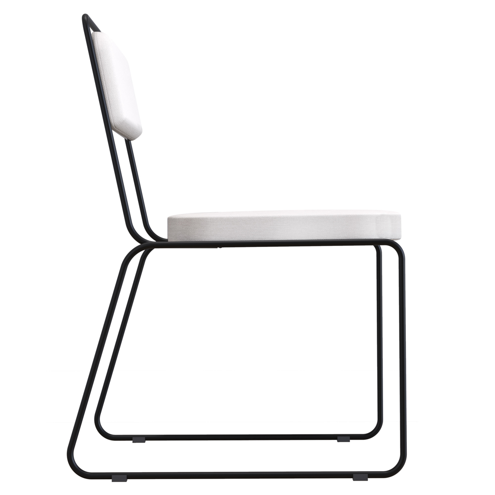 Cadeira Estofada Elis F02 Linho 760 Bege - Mpozenato