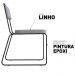 Cadeira Estofada Elis F02 Linho 762 Cinza - Mpozenato