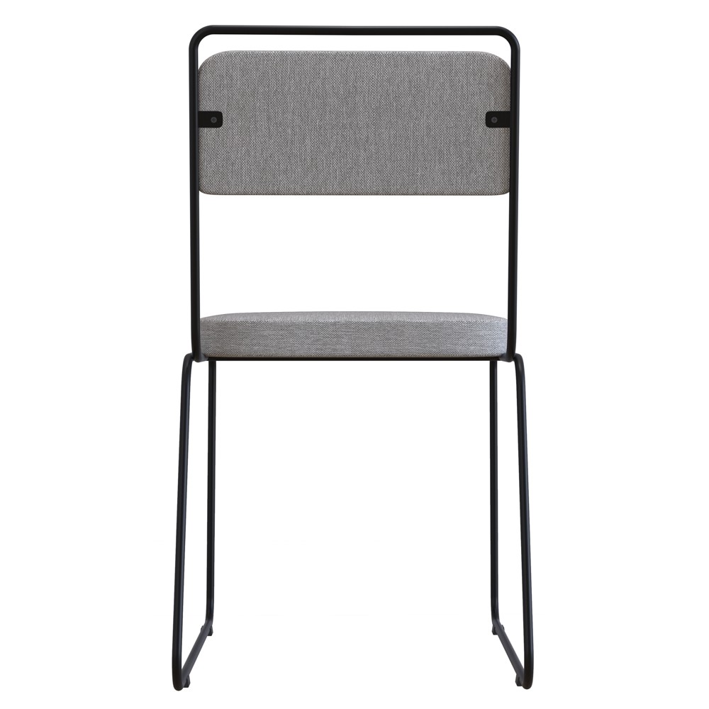 Cadeira Estofada Elis F02 Linho 762 Cinza - Mpozenato