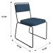Cadeira Estofada Elis F02 Linho 765 Azul - Mpozenato