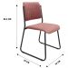 Cadeira Estofada Lunis Veludo 402 F02 Rosa - Mpozenato