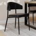 Cadeira de Jantar Estofada Kit 2 Chloe M25 Sintético Preto - Mpozenato