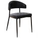 Cadeira de Jantar Estofada Kit 2 Chloe M25 Sintético Preto - Mpozenato