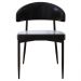 Cadeira de Jantar Estofada Kit 2 Chloe M25 Sintético Preto - Mpozenato