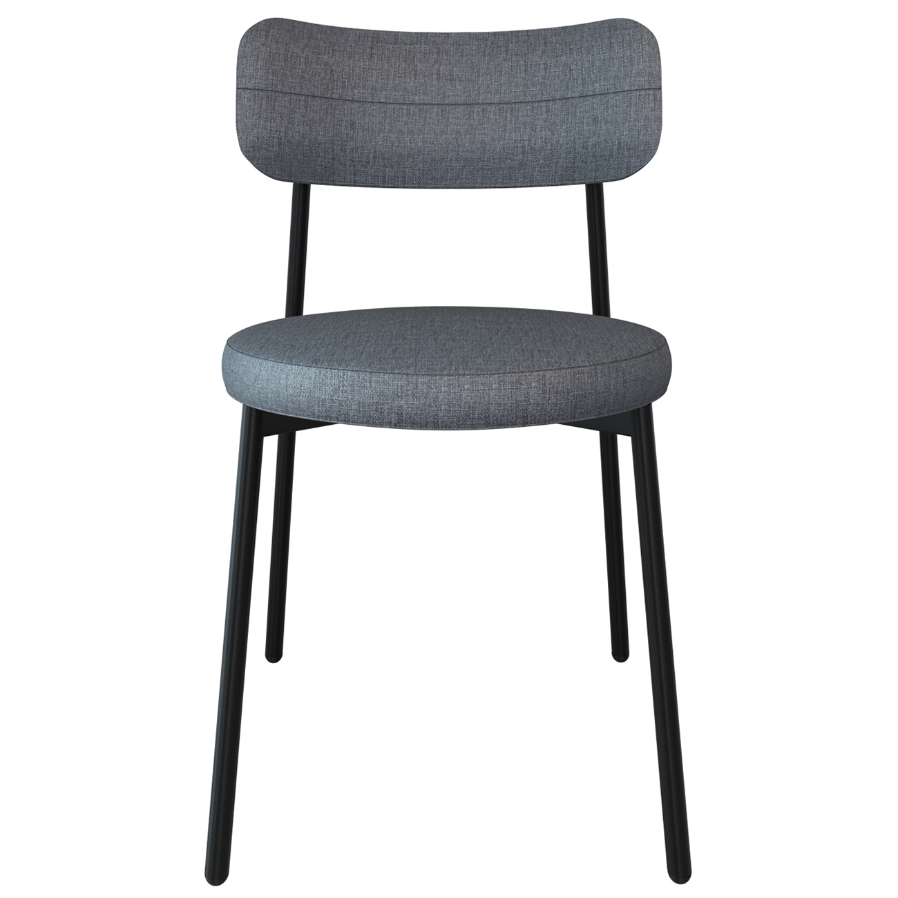 Cadeira de Jantar Estofada Kit 2 Nyka M25 Linho Cinza - Mpozenato
