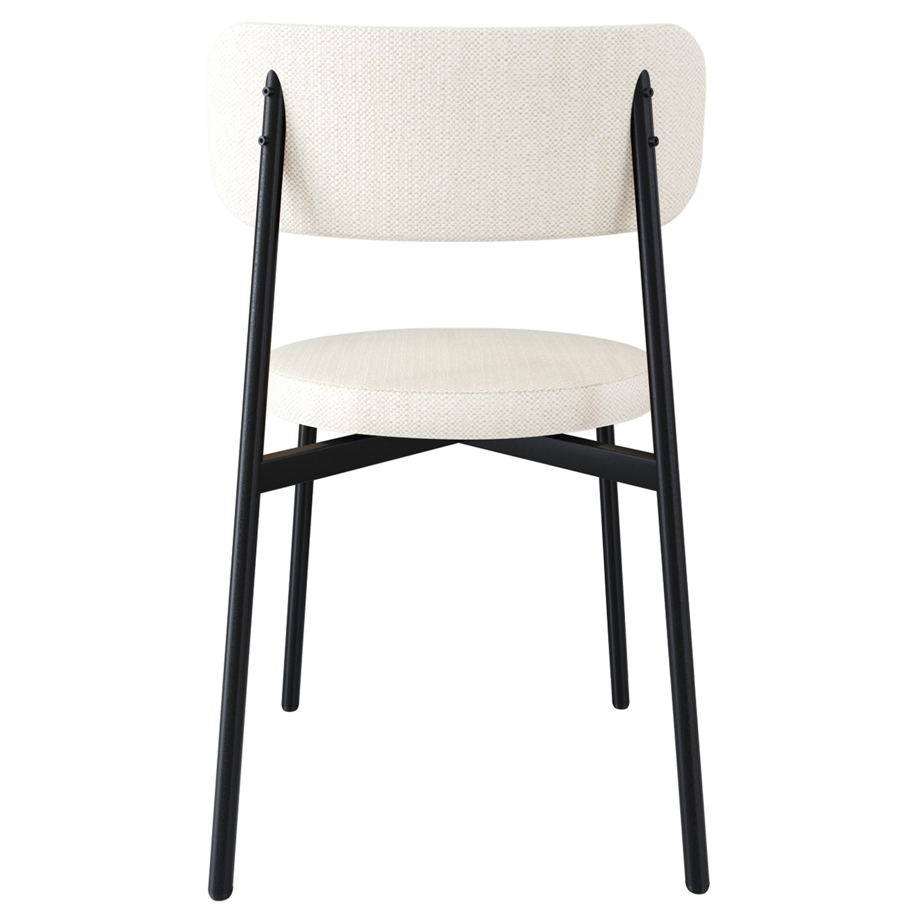 Cadeira de Jantar Estofada Kit 2 Nyka M25 Linho Palha - Mpozenato