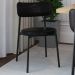 Cadeira de Jantar Estofada Kit 2 Nyka M25 Sintético Preto - Mpozenato