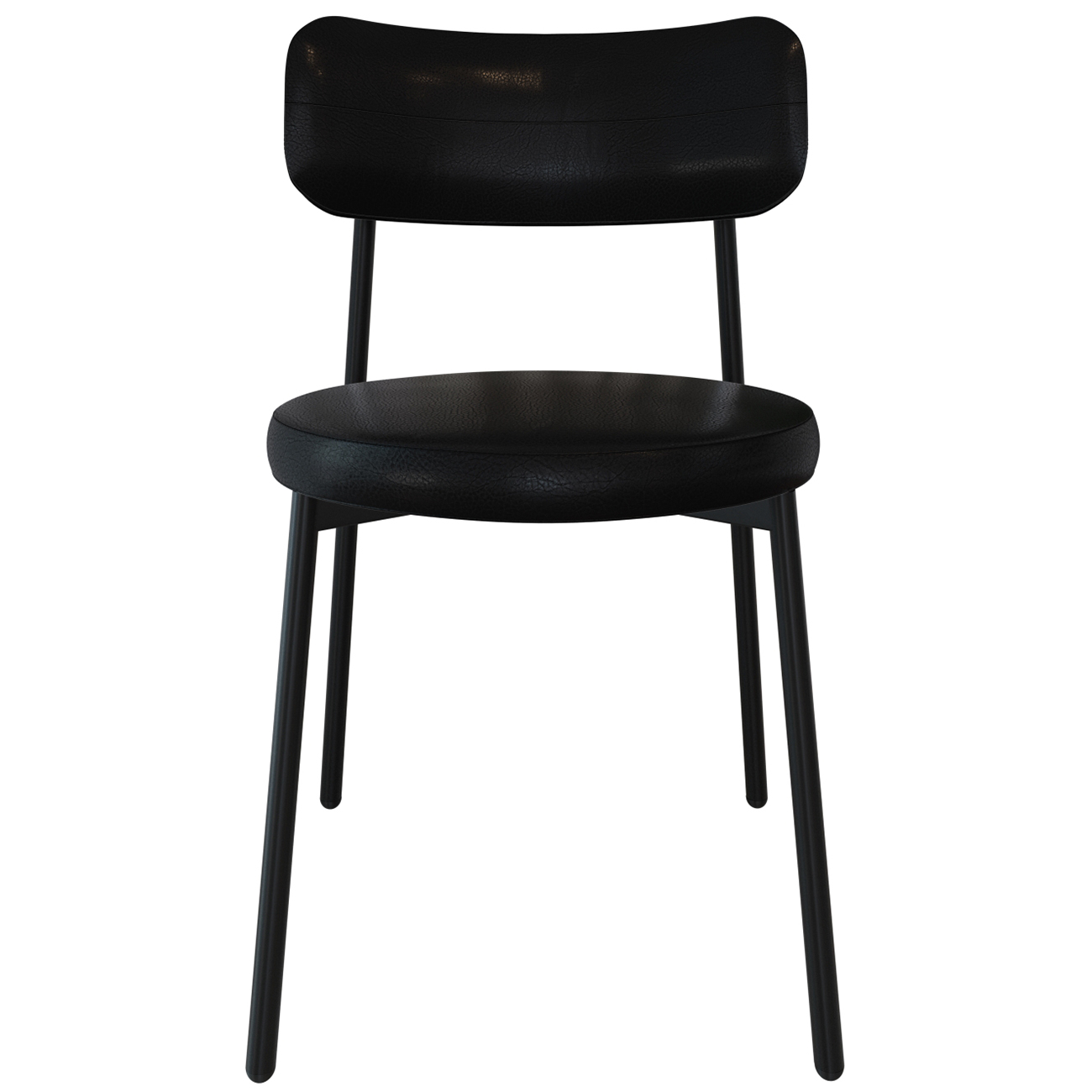 Cadeira de Jantar Estofada Kit 2 Nyka M25 Sintético Preto - Mpozenato