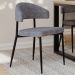 Cadeira de Jantar Estofada Kit 4 Chloe M25 Linho Lautrec Cinza - Mpozenato