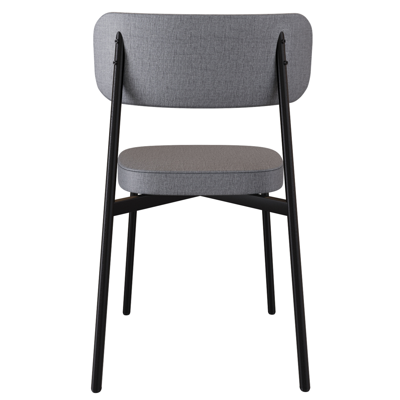 Cadeira de Jantar Estofada Kit 4 Ella M25 Linho Cinza - Mpozenato