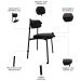 Cadeira de Jantar Estofada Kit 4 Ella M25 Sintético Preto - Mpozenato