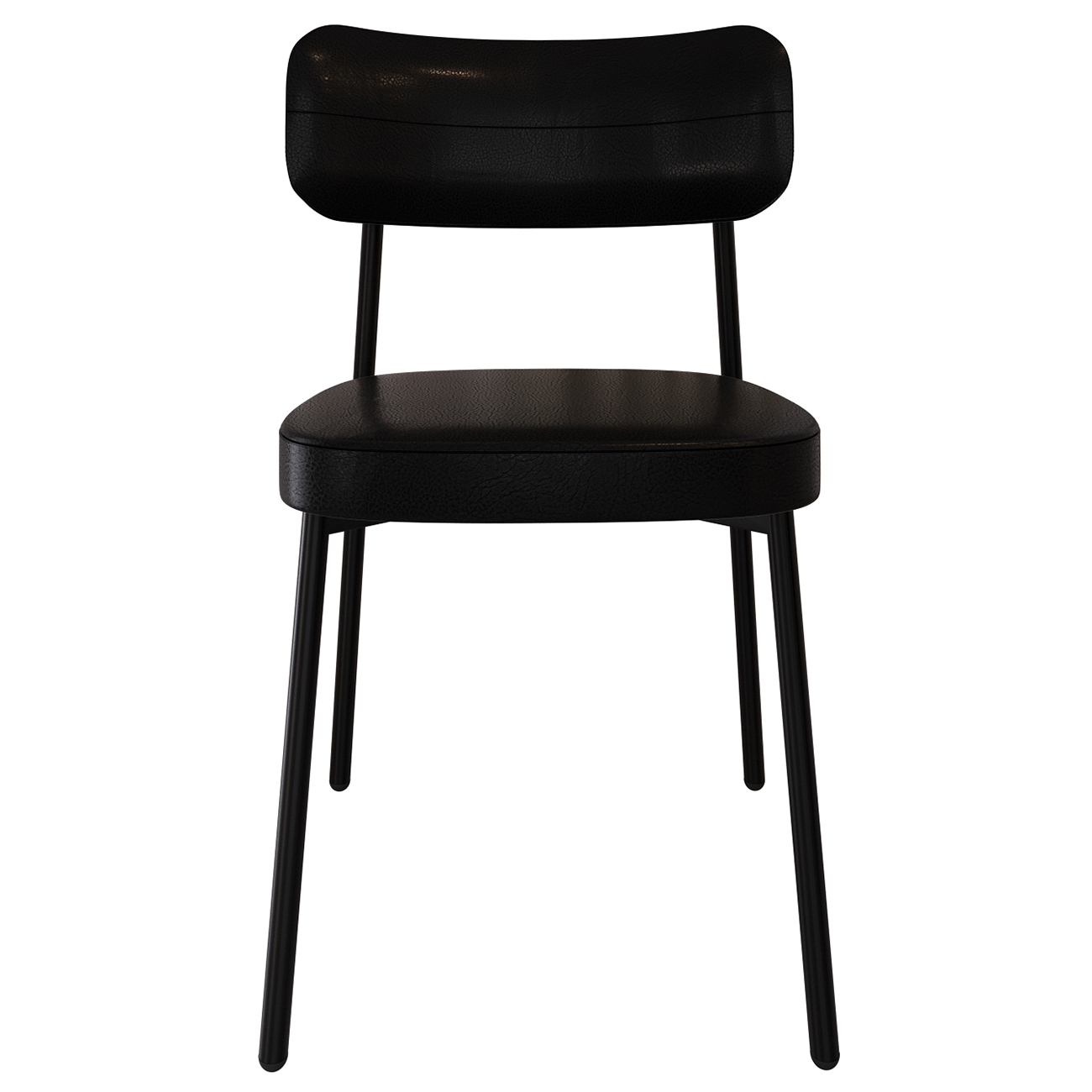 Cadeira de Jantar Estofada Kit 4 Ella M25 Sintético Preto - Mpozenato