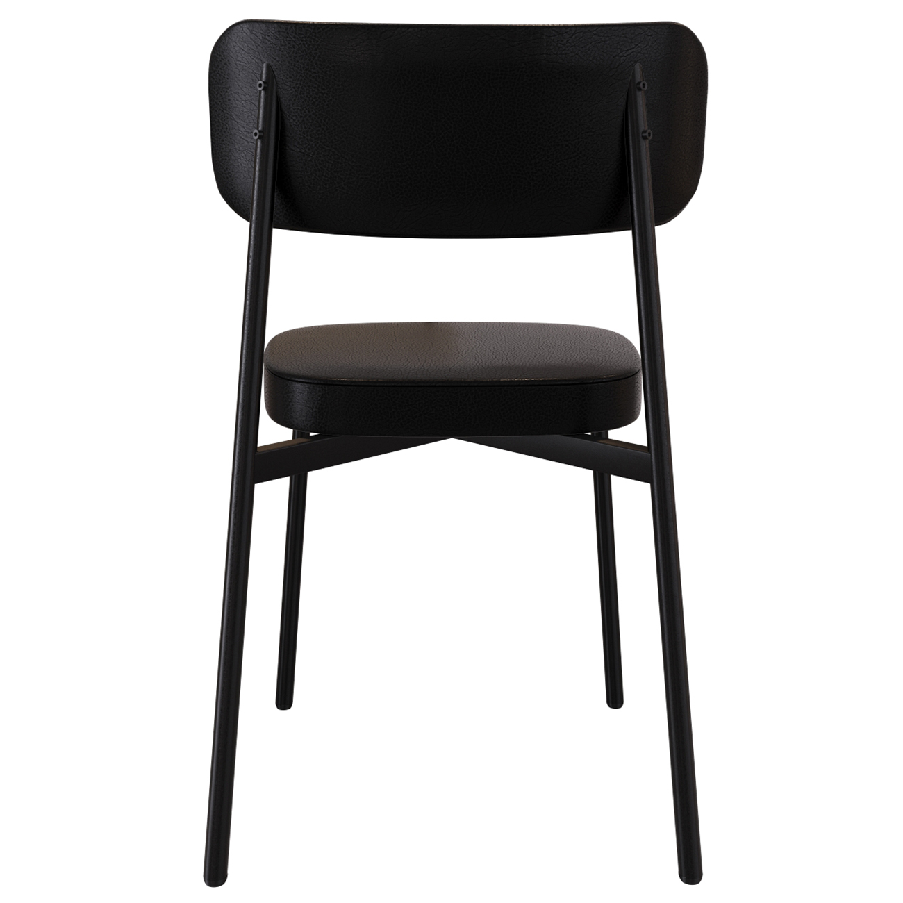 Cadeira de Jantar Estofada Kit 4 Ella M25 Sintético Preto - Mpozenato
