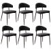 Cadeira de Jantar Estofada Kit 6 Chloe M25 Sintético Preto - Mpozenato