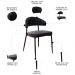 Cadeira de Jantar Estofada Kit 6 Chloe M25 Sintético Preto - Mpozenato