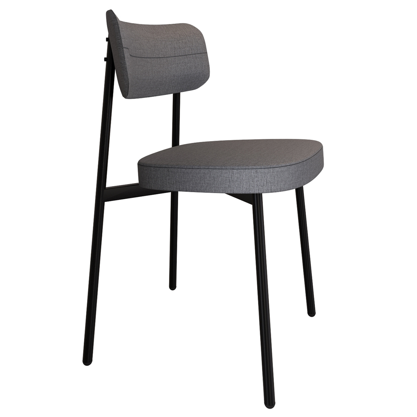 Cadeira de Jantar Estofada Kit 6 Ella M25 Linho Cinza - Mpozenato