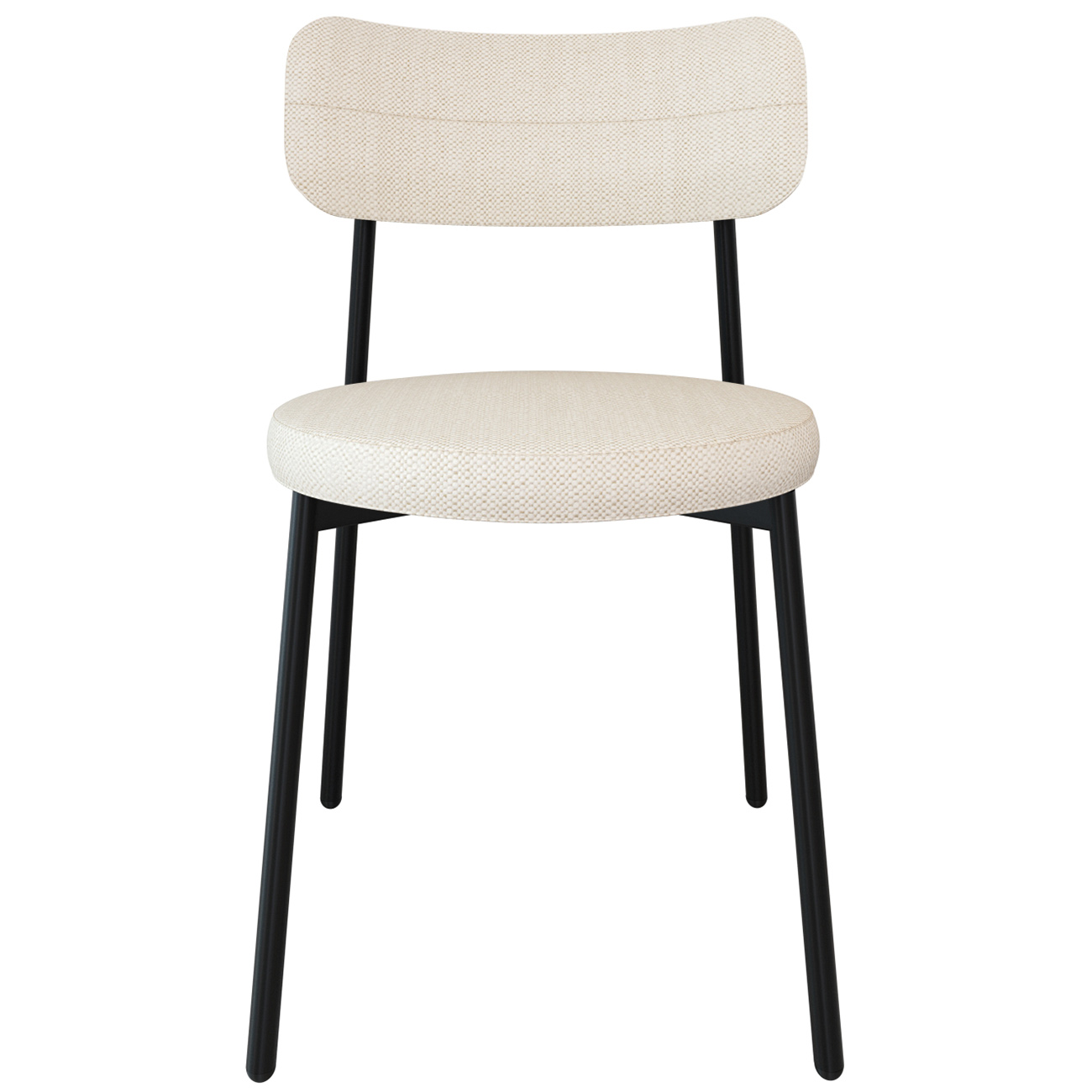 Cadeira de Jantar Estofada Kit 6 Nyka M25 Linho Palha - Mpozenato