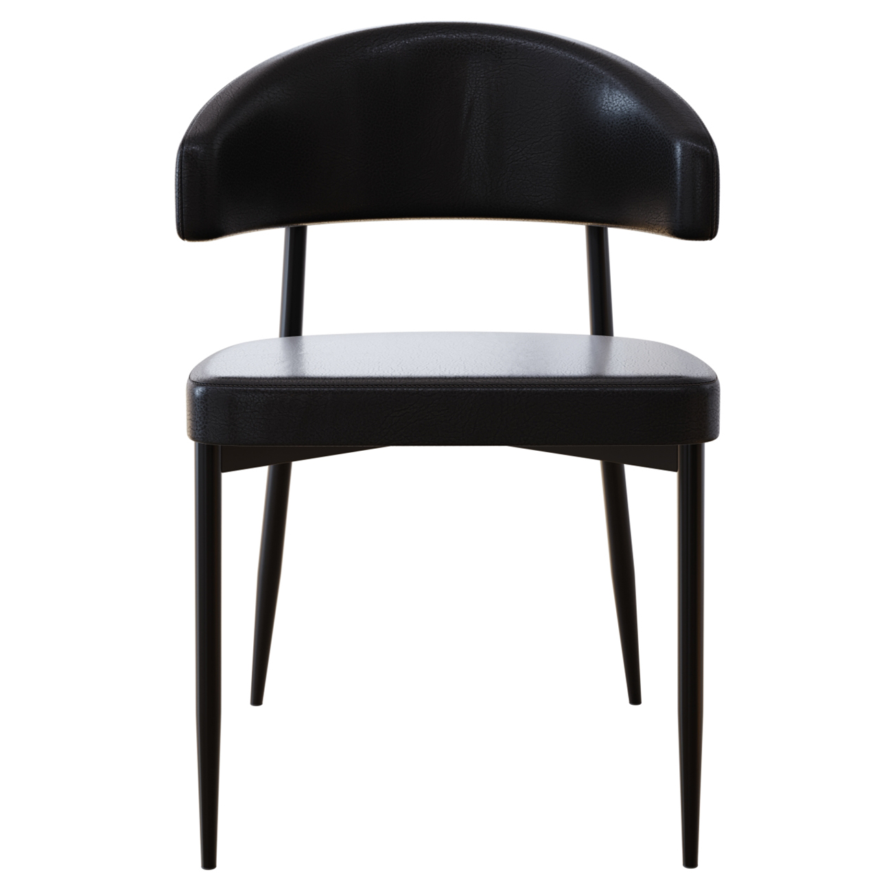 Cadeira de Jantar Estofada Kit 8 Chloe M25 Sintético Preto - Mpozenato