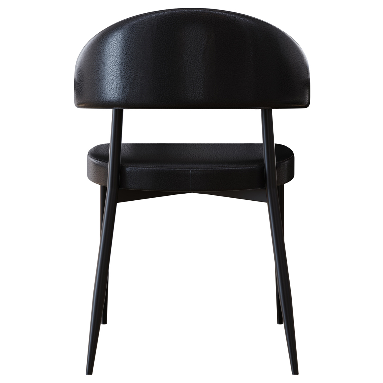 Cadeira de Jantar Estofada Kit 8 Chloe M25 Sintético Preto - Mpozenato