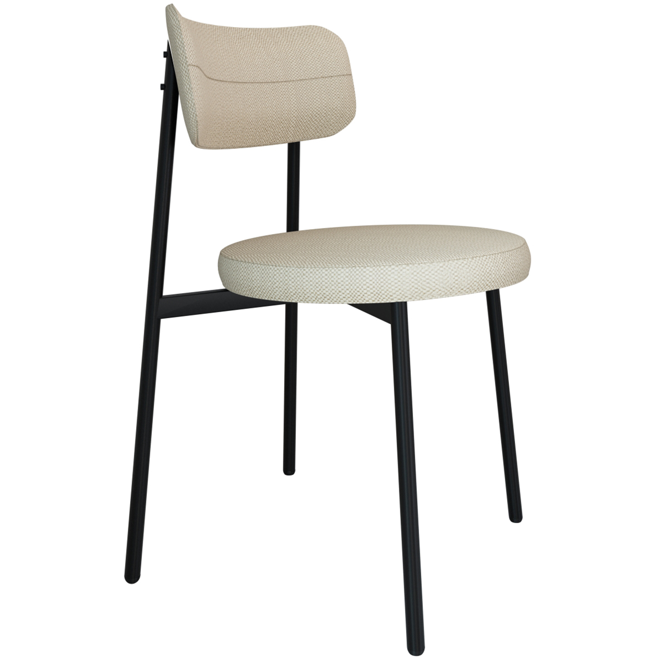 Cadeira de Jantar Estofada Kit 8 Nyka M25 Linho Areia - Mpozenato