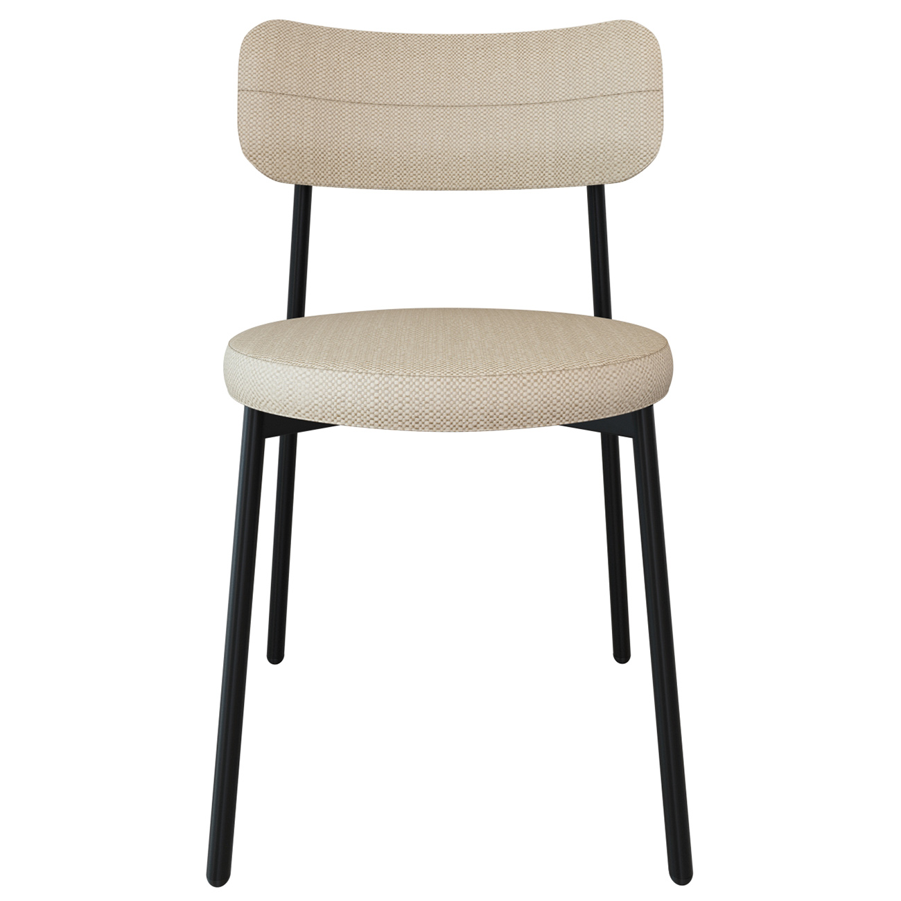 Cadeira de Jantar Estofada Kit 8 Nyka M25 Linho Areia - Mpozenato