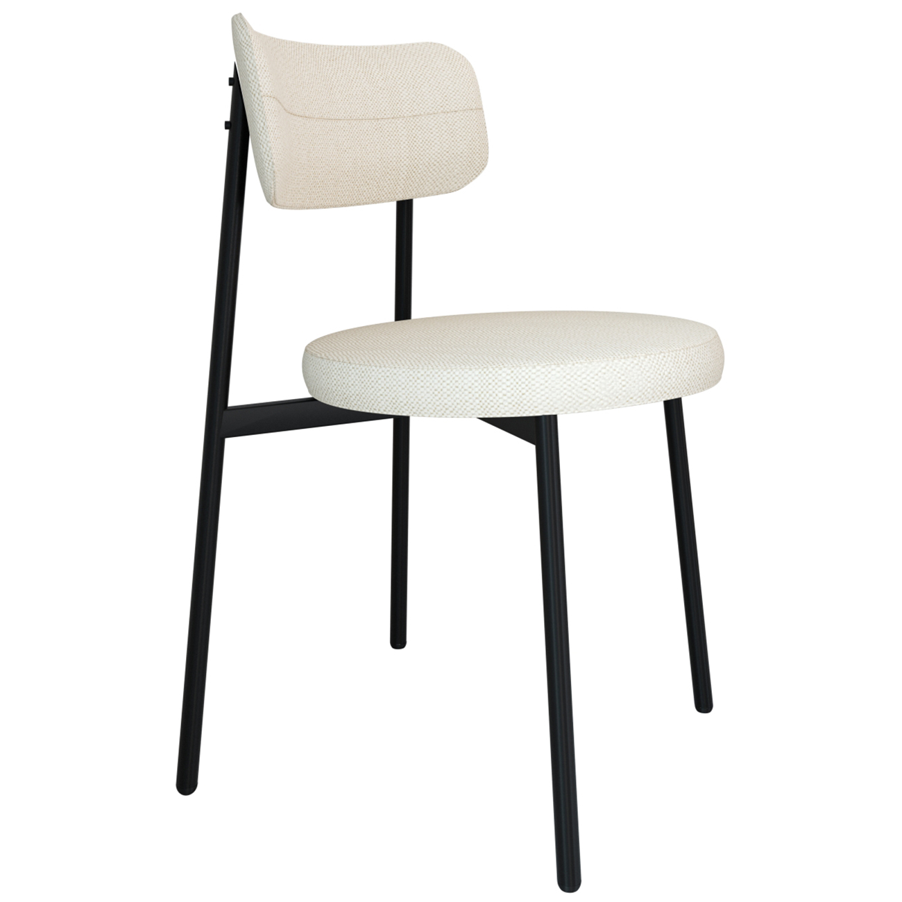 Cadeira de Jantar Estofada Kit 8 Nyka M25 Linho Palha - Mpozenato