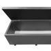 Calçadeira Baú Casal 140cm Estofada Liz S05 Sintético Cinza - Mpozenato