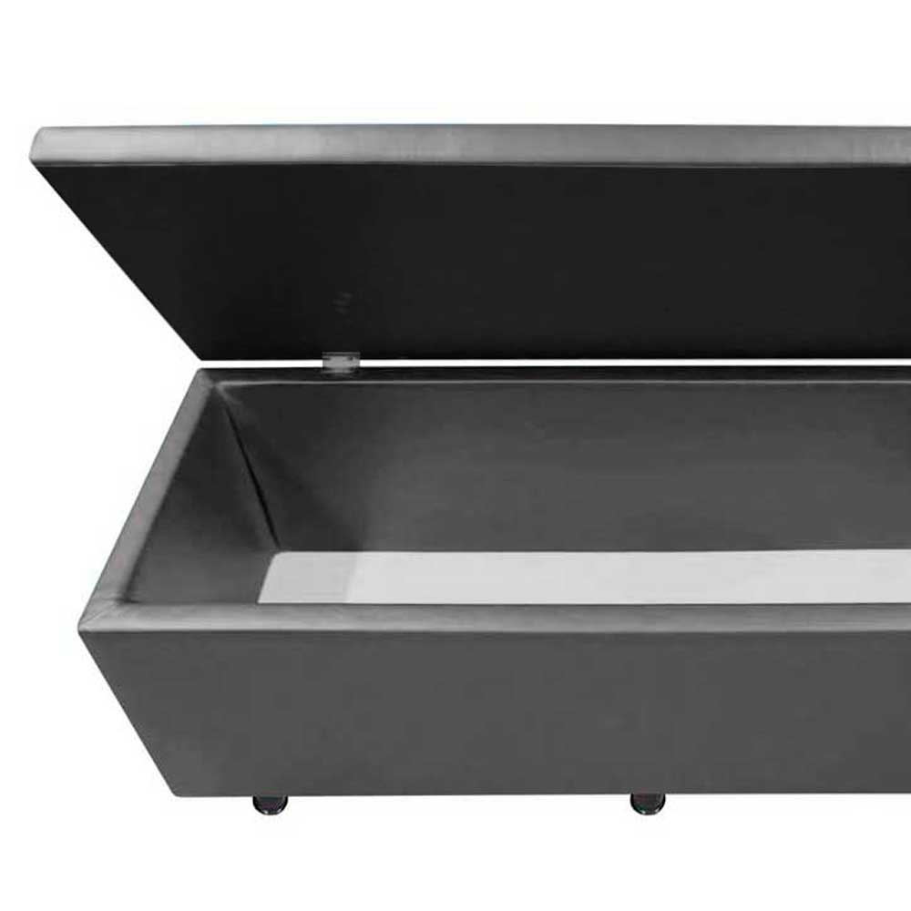 Calçadeira Baú Casal 140cm Estofada Liz S05 Sintético Cinza - Mpozenato
