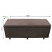 Calçadeira Baú Casal 140cm Estofada Liz S05 Suede Bordado Marrom - Mpozenato
