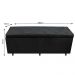 Calçadeira Baú Casal 140cm Estofada Liz S05 Suede Bordado Preto - Mpozenato