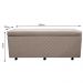 Calçadeira Baú Casal King 195cm Estofada Liz S05 Suede Bordado Bege - Mpozenato