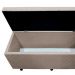 Calçadeira Baú Casal King 195cm Estofada Liz S05 Suede Bordado Bege - Mpozenato
