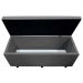 Calçadeira Baú Casal King 195cm Estofada Liz S05 Suede Bordado Cinza - Mpozenato