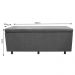 Calçadeira Baú Casal King 195cm Estofada Liz S05 Suede Bordado Cinza - Mpozenato