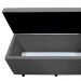 Calçadeira Baú Casal King 195cm Estofada Liz S05 Suede Bordado Cinza - Mpozenato