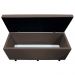 Calçadeira Baú Casal King 195cm Estofada Liz S05 Suede Bordado Marrom - Mpozenato