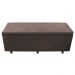 Calçadeira Baú Casal King 195cm Estofada Liz S05 Suede Bordado Marrom - Mpozenato