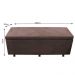 Calçadeira Baú Casal King 195cm Estofada Liz S05 Suede Bordado Marrom - Mpozenato