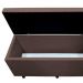 Calçadeira Baú Casal King 195cm Estofada Liz S05 Suede Bordado Marrom - Mpozenato