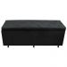 Calçadeira Baú Casal King 195cm Estofada Liz S05 Suede Bordado Preto - Mpozenato