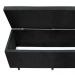 Calçadeira Baú Casal King 195cm Estofada Liz S05 Suede Bordado Preto - Mpozenato