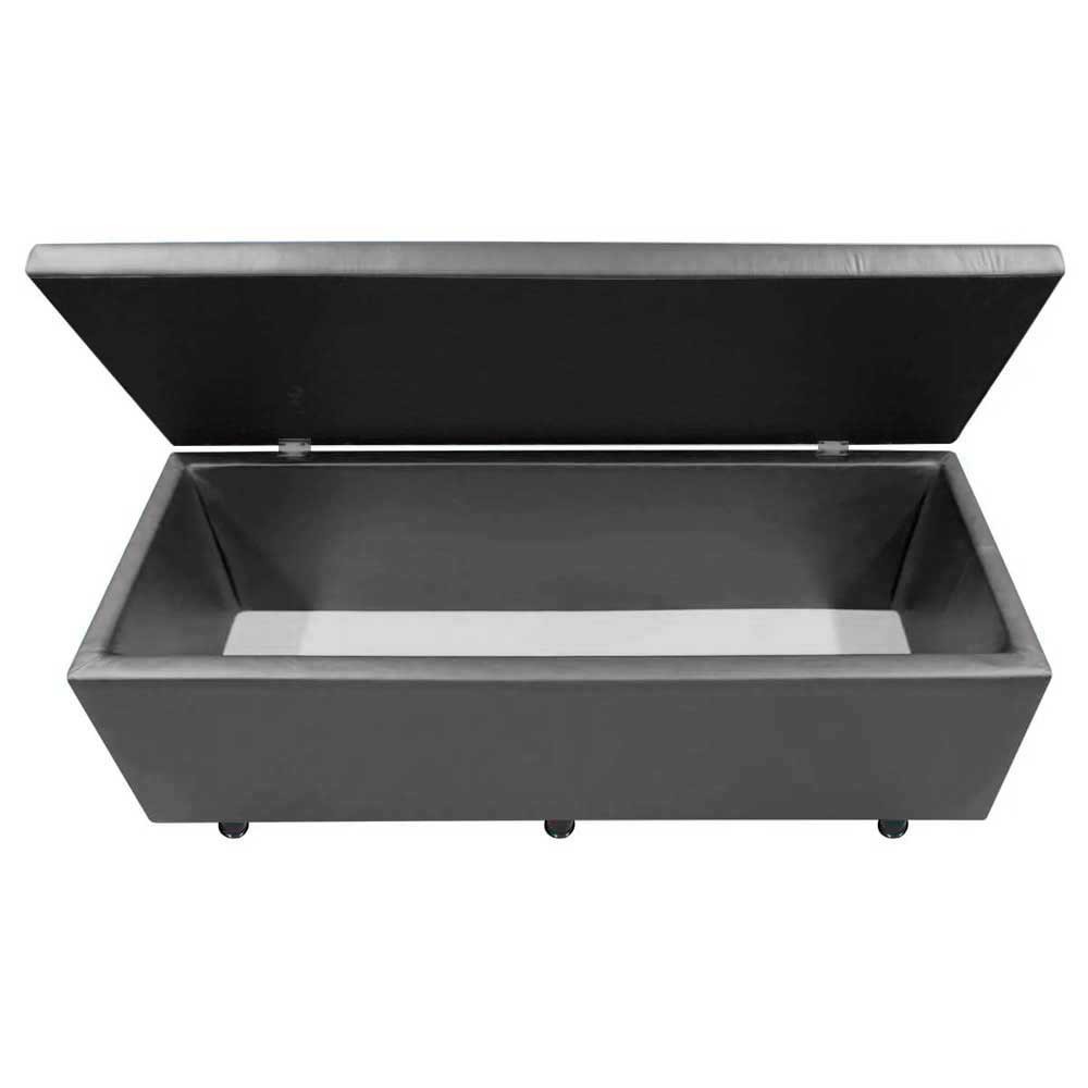 Calçadeira Baú Casal Queen 160cm Estofada Liz S05 Sintético Cinza - Mpozenato
