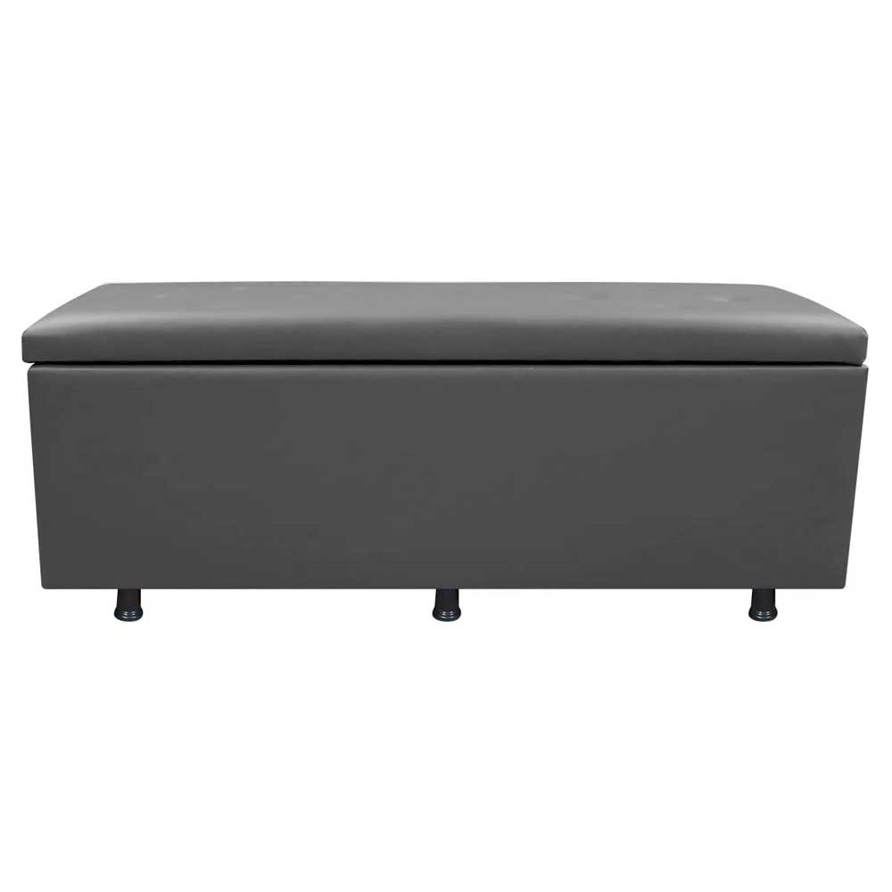 Calçadeira Baú Casal Queen 160cm Estofada Liz S05 Sintético Cinza - Mpozenato
