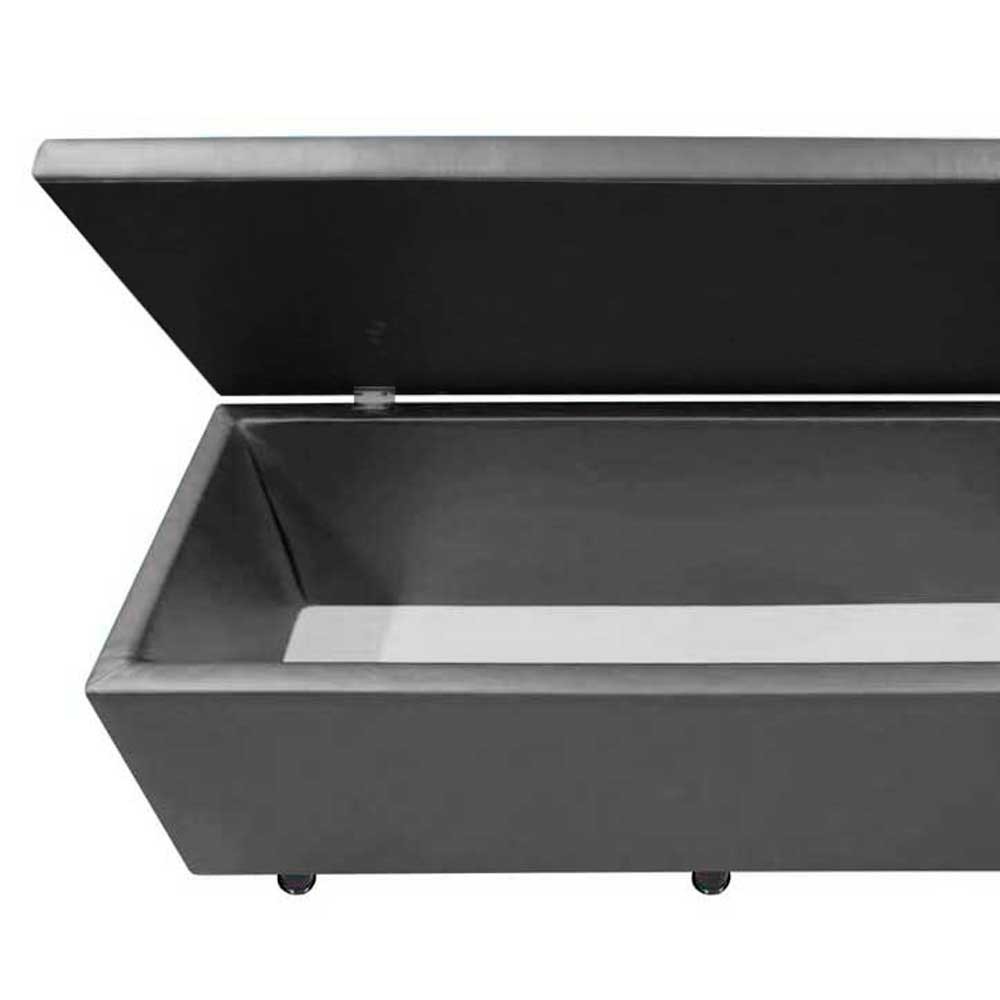 Calçadeira Baú Casal Queen 160cm Estofada Liz S05 Sintético Cinza - Mpozenato