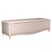 Calçadeira Baú Casal Queen 160cm com Tachas Imperial Veludo J02 Bege - Mpozenato