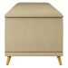 Calçadeira Baú King 195cm com Tachas Imperial J02 Linho Areia - Mpozenato