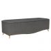 Calçadeira Baú King 195cm com Tachas Imperial J02 Linho Grafite - Mpozenato