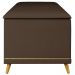 Calçadeira Baú King 195cm com Tachas Imperial J02 Veludo Chocolate - Mpozenato